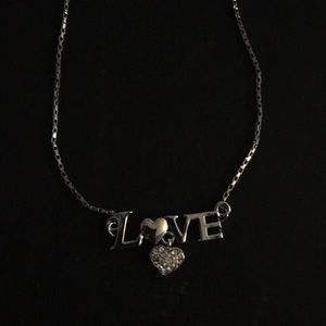 Sterling Silver “Love” Necklace